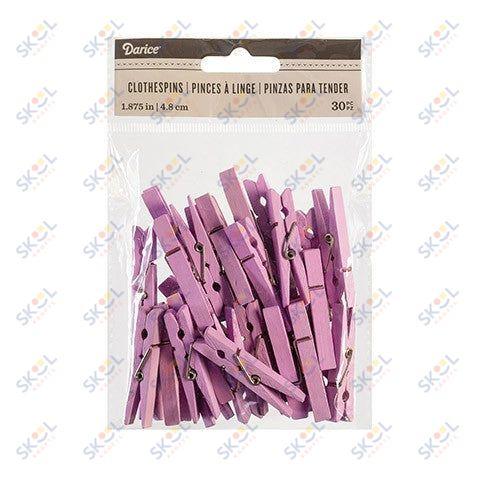 Decor. Lavender Clothespin:1.875", 30 pcs.