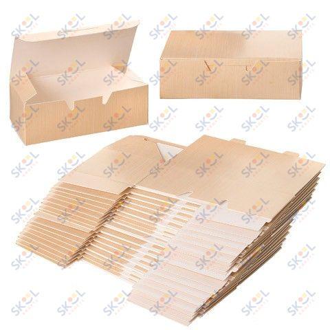 Rustic Wood Print Cake Slice Boxes 20 Pieces