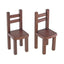 Mini Wood Chairs: Brown, 2 pieces