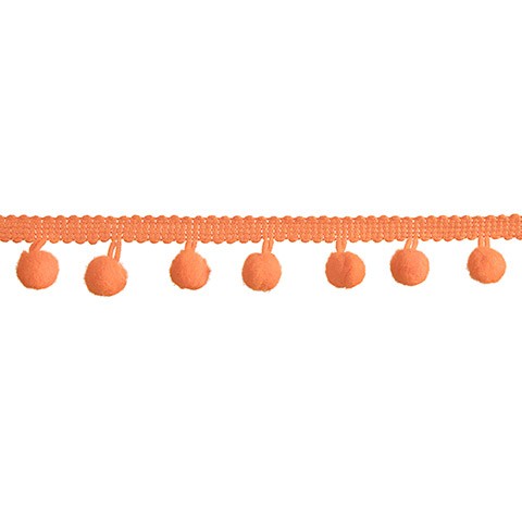 orange mini pom pom garland: 0.5"x 2 yards