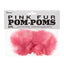 Pink Fur Pom Poms : 2.5 inches, 2 pack