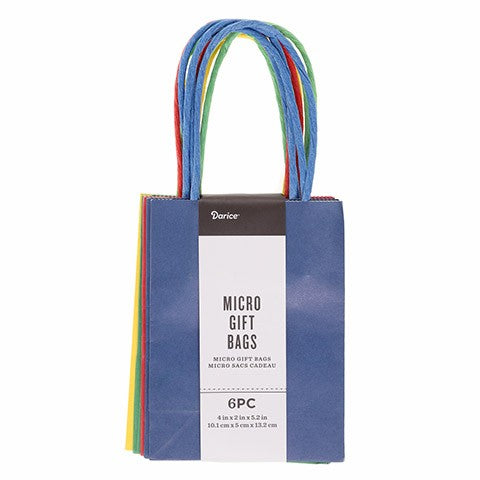 Micro Gift Bag: Primary, 4 X 5" 6 Pcs.