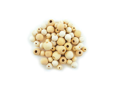 Round Beads Natural 10mm-16mm 60/pk