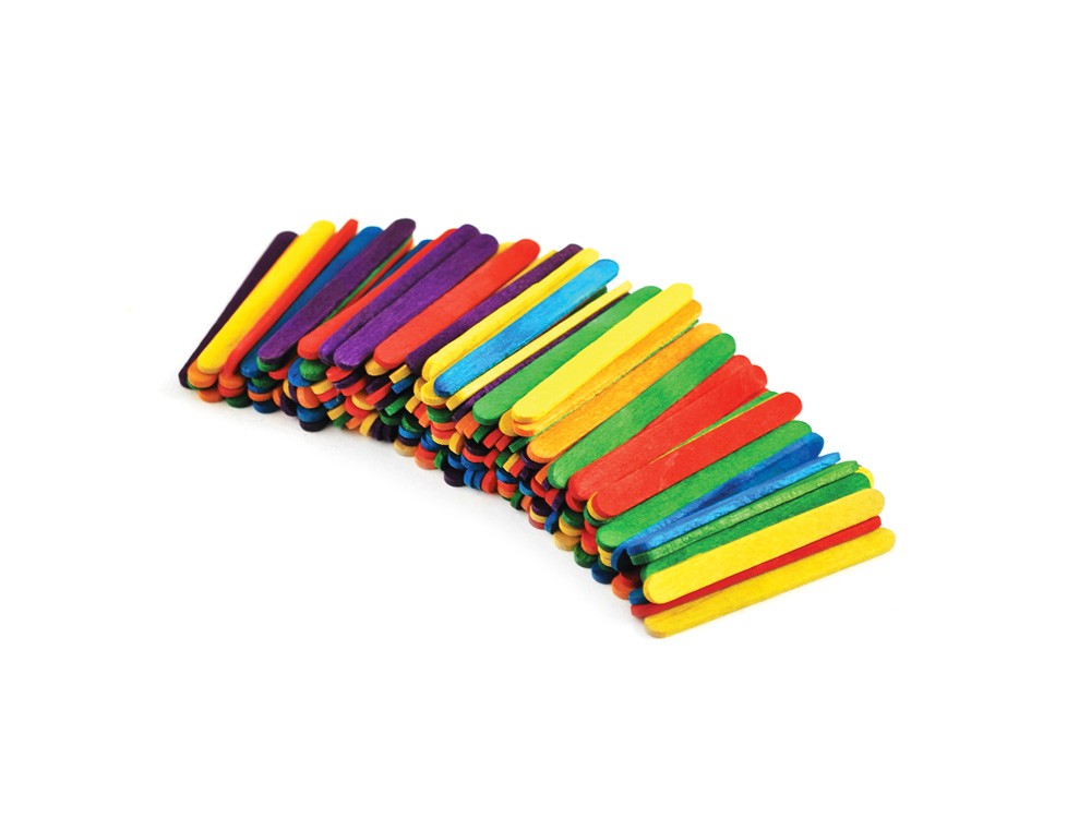 Mini Colored Craft Sticks 2 1/8" x 1/4" 130/pk