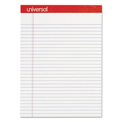 Perforated Writing Pads, Wide/Legal Rule, 8.5 x 11.75, White, 50 Sheet