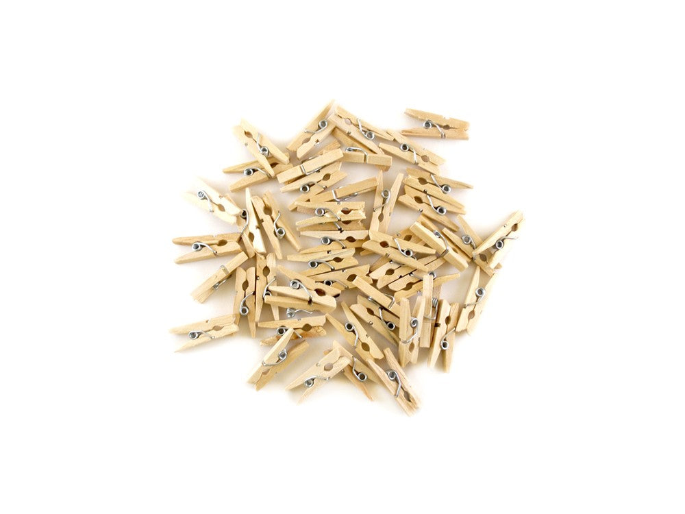 1" Mini Clothespins Natural 45/pk