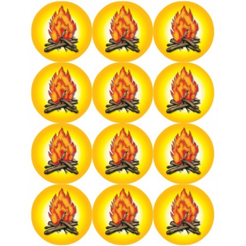 Bonfire Stickers 1 1/2" 10 Sheets