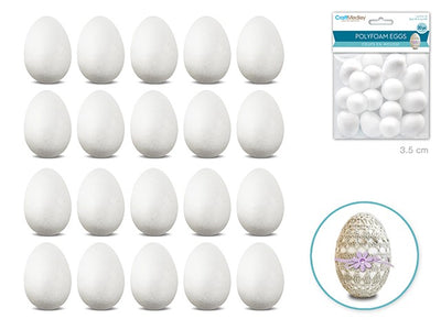 Polyfoam Eggs 1.38" x 1.02" 20/pk