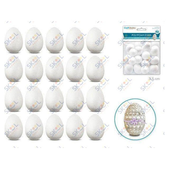 Polyfoam Eggs 1.38" x 1.02" 20/pk