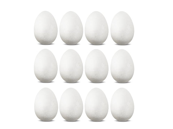 Polyfoam Eggs 2" x 1 1/4" 12/pk