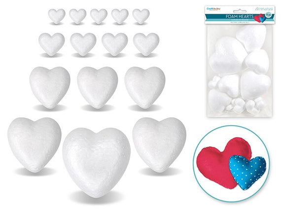 Polyfoam Hearts Multi Pack 15/pk