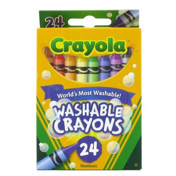 Crayola Washable Crayons, 24/Pack