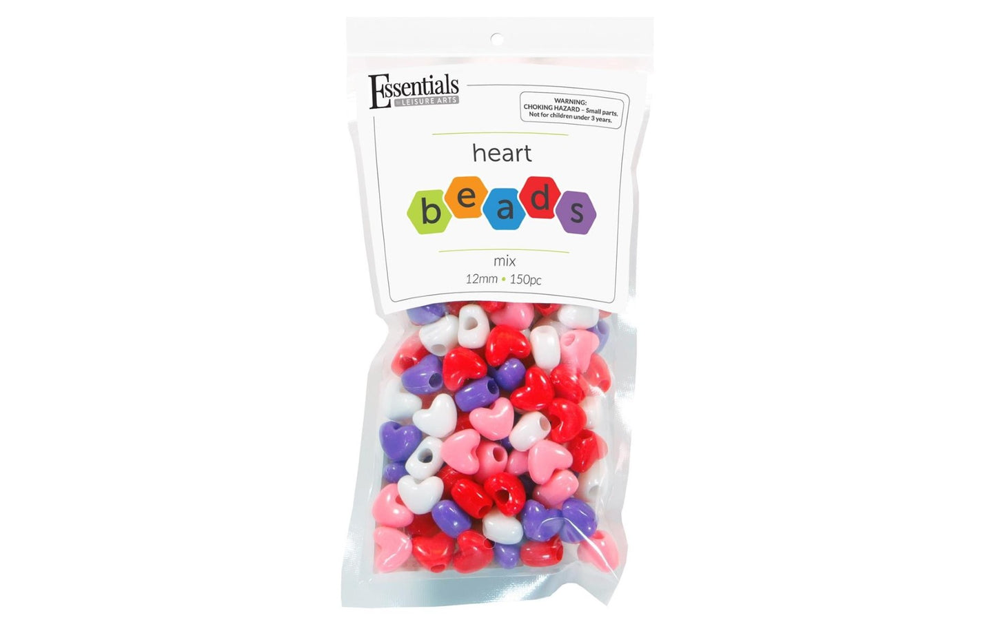 Heart beads mix 12mm 150pcs