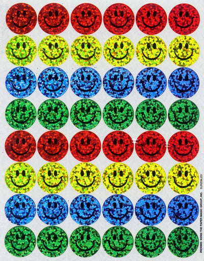 Smiley Sparkle Stickers 96/pk