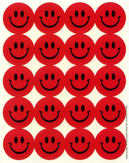 Strawberry Scented Smile Stickers 1" 80/pk