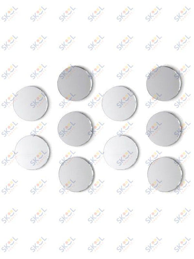 Round Glass Mirror Set 3/4" 10/pk