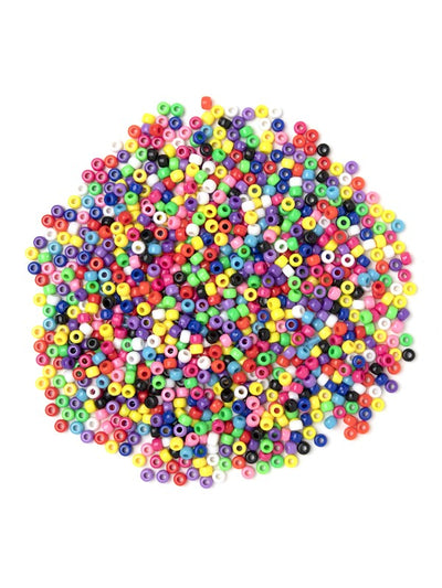 Neon plastic pony beads assorted 6x9mm 1lb