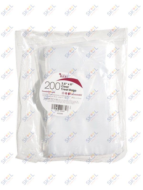 Clear Treat Bags, 3.75 x 6", 200 pack