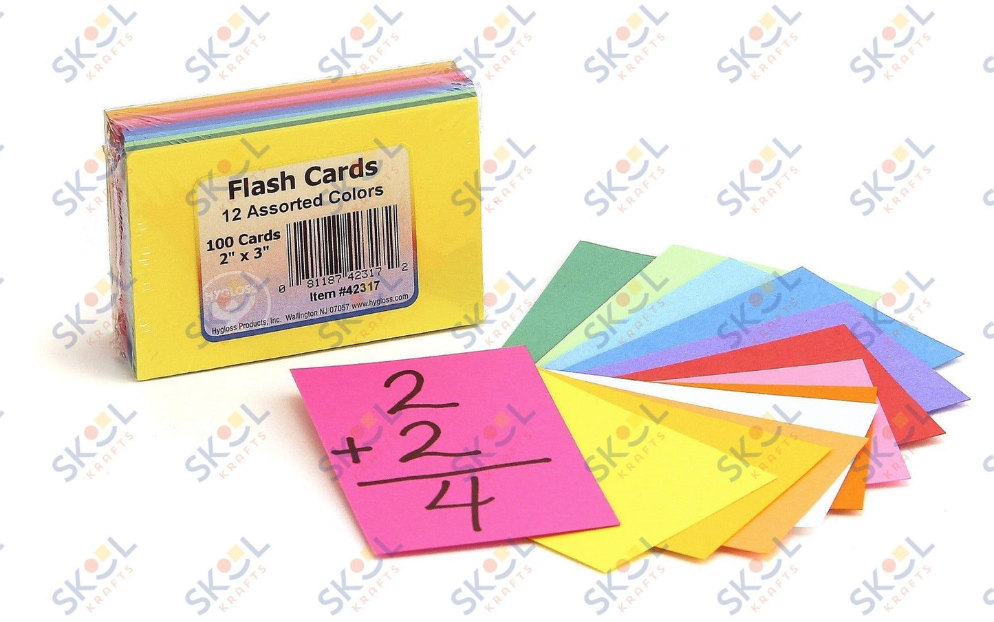 Bright Flash Cards (3" X 9", 5 Colors, 100)