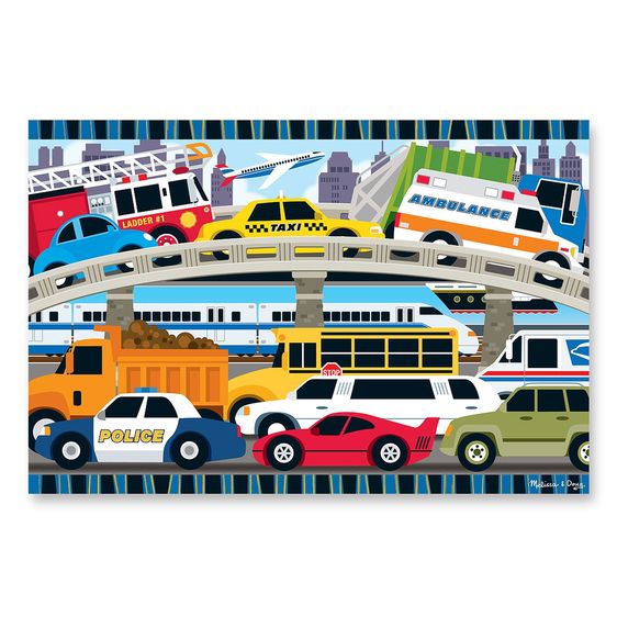 Traffic Jam Cardboard Floor Puzzles 24/pcs