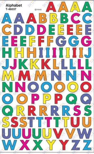 Alphabet Stickers 8 Sheets