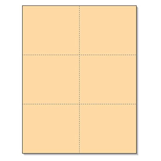 Perforated Cards 6/pg 50/sheets Orange 3"x4"