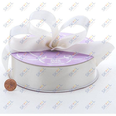 Satin Ribbon Single Faced White 3/8" 100/yds (Discontinued)