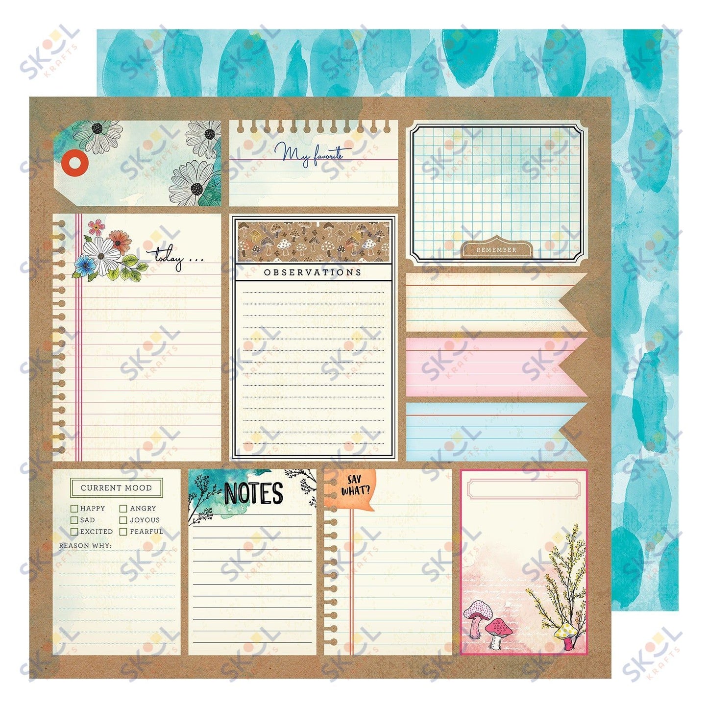 Patterned Paper - Field Notes - 12X12 - Good Stuff