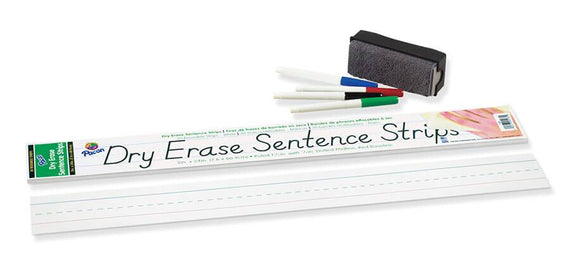 Dry Erase Sentence Strips 3" x 24" white 30/pk