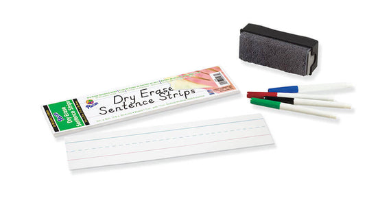 Dry Erase Sentence Strips 3" x 12" White 30/pk