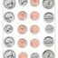 Money U.S. Coins Stickers 6/sheets