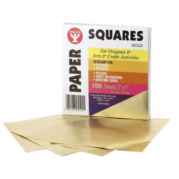 5" Matte Gold Paper Squares