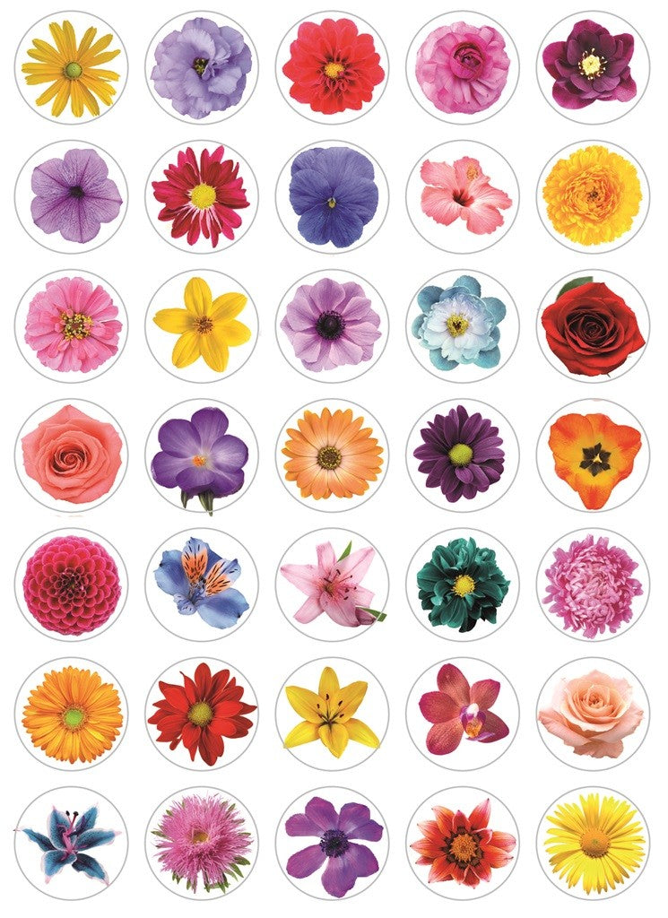 Flower Stickers 3/4" 10/Sheets