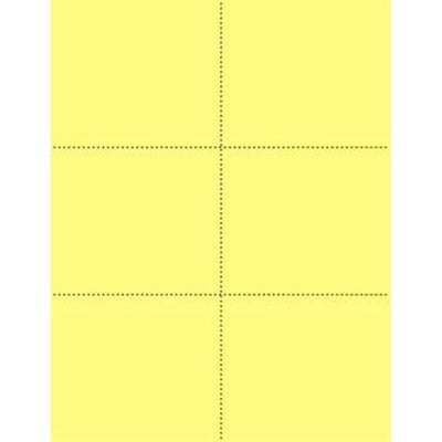 Perforated Cards 6/pg 50/sheets Yellow 3"x4"