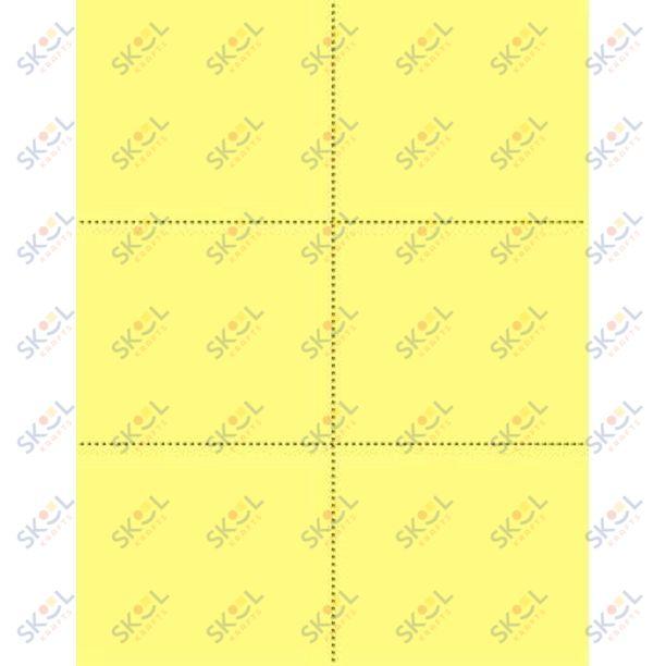 Perforated Cards 6/pg 50/sheets Yellow 3"x4"