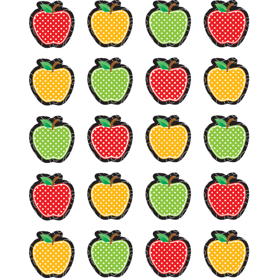 Dotty Apples Stickers 1" 120/pk