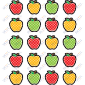 Dotty Apples Stickers 1" 120/pk