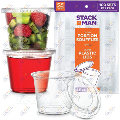 Clear Plastic Cups With Lids 5.5oz