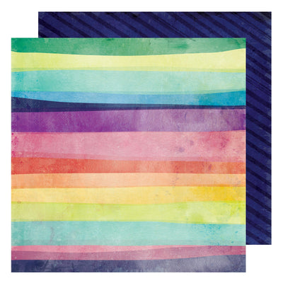 Patterned  Paper - Vicki Boutin - Color Kaleidosco- 12pe  X 12 - Chasing Rainbows