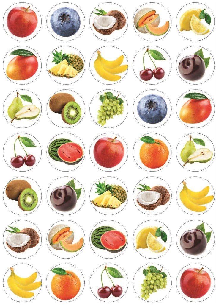 Fruit Stickers 3/4" 10/sheets