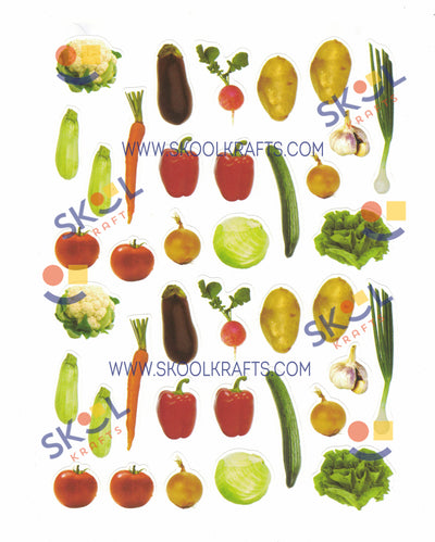 Vegetable Die-Cut Stickers 10/pk