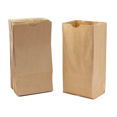 Gusseted Paper Bags, Natural/ Kraft