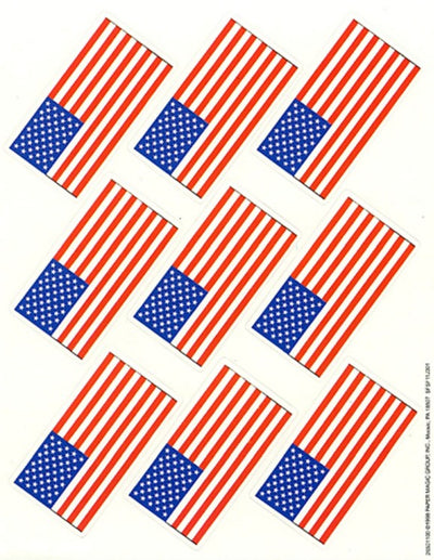U.S. Flags Giant Stickers 1 5/16" x 1 3/4" 36/pk