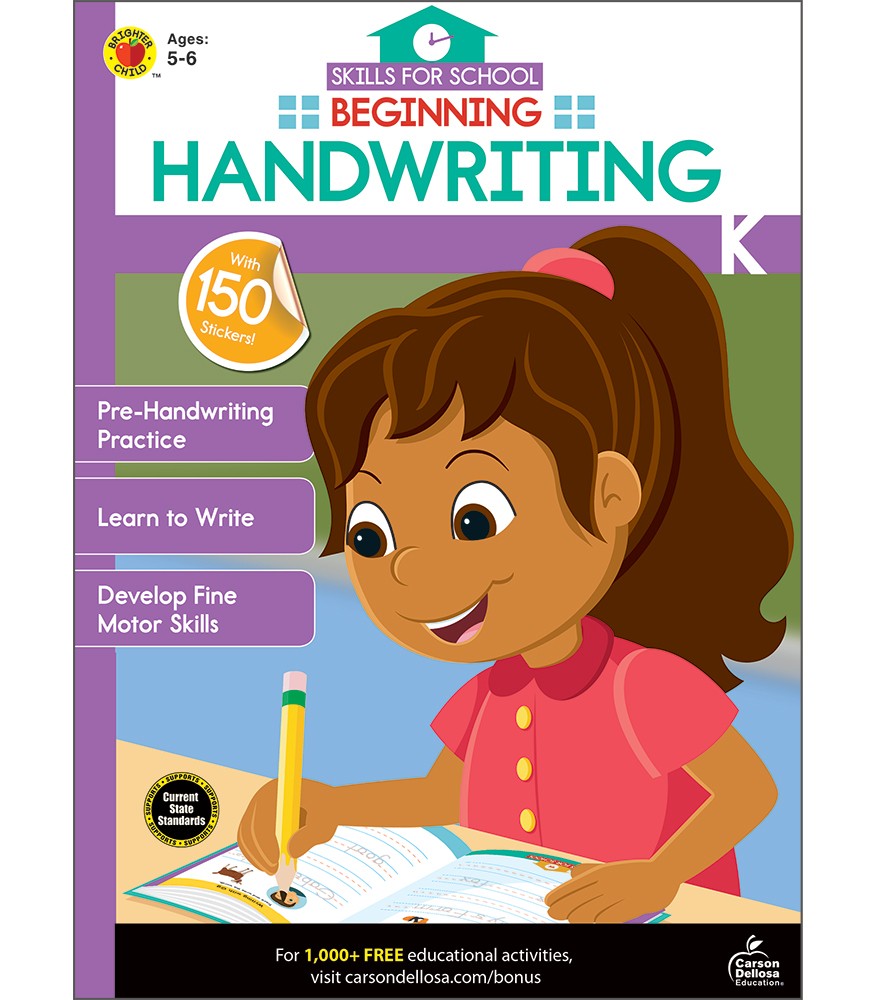 Beginning Handwriting Activity Book Grades K-1
