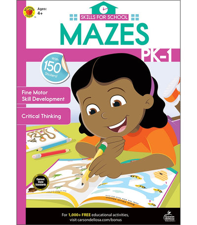 Mazes Activity Book-PreK–Grade 1 / Ages 4–7