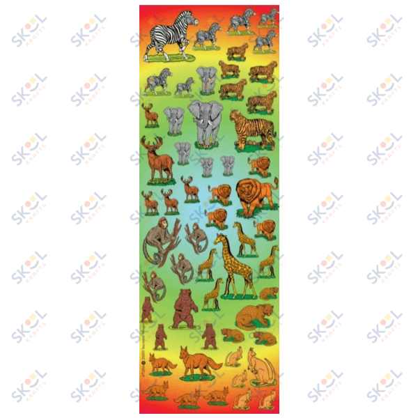 Wild Animals Stickers small 6 Sheets