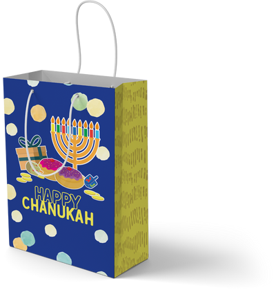Chanukah Gift Bag Yiddish 8"x12" 1PC