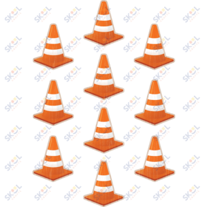 Under Construction Cones Accents 6" 30/pk