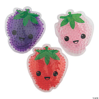 Strawberry Gel Beads Sensory Shapes 12/pk