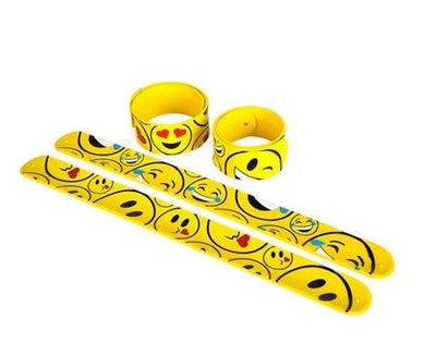 Emoji Slap Bracelets 12/pk